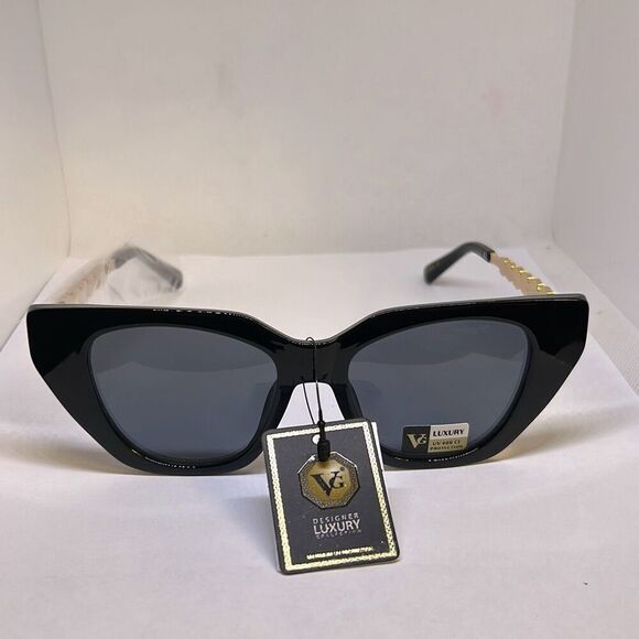 VG Designer Women’s Rhinestone Cat Eye Sunglasses - Picture 3 of 3